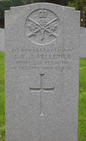 Pierre tombale de J. R. J. Pelletier
