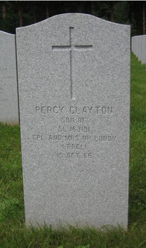 Pierre tombale de Percy Clayton Lundy