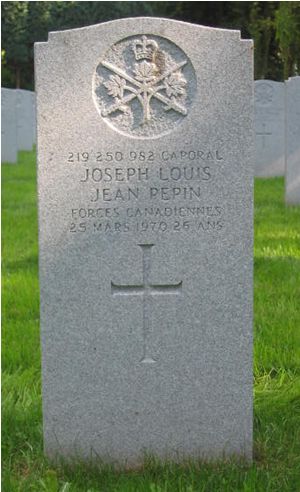 Pierre tombale de Joseph Louis Jean Pepin