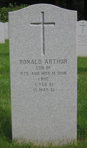 Pierre tombale de Ronald Arthur Dinn