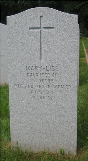 Headstone of Mary-Lise Cormier
