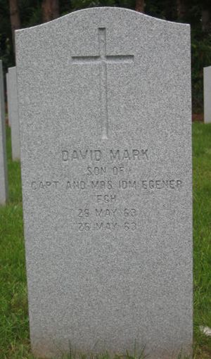 Pierre tombale de David Mark Egener