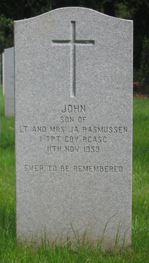 Pierre tombale de John Rasmussen