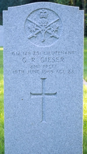 Headstone of G. R. Gieser