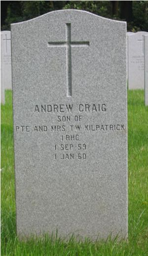 Pierre tombale de Andrew Craig Kilpatrick