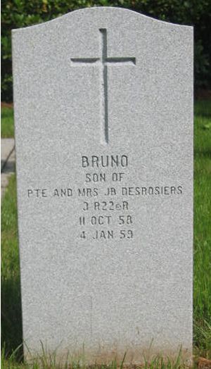 Headstone of Bruno Desrosiers