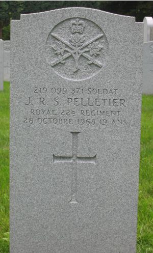 Headstone of J. R. S. Pelletier