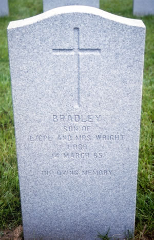 Pierre tombale de Bradley Wright