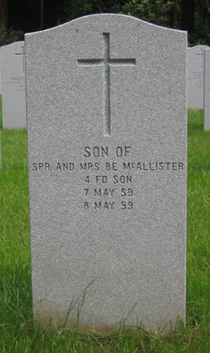 Headstone of Infant Son McAllister