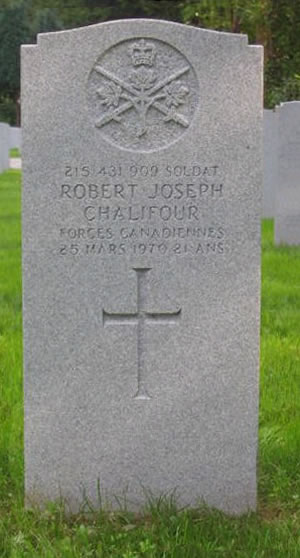 Headstone of Robert Joseph Chalifour