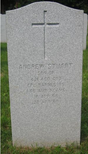 Headstone of Andrew Stuart Barnes