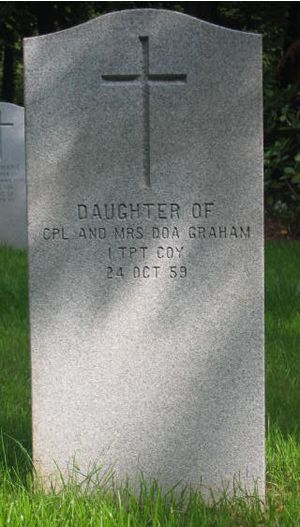 Headstone of Infant Daughter Graham