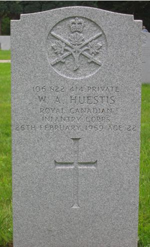 Headstone of W. A. Huestis