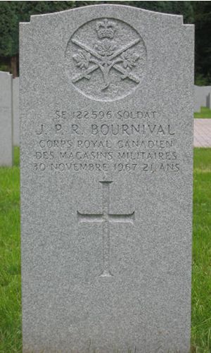 Headstone of J. P. R. Bournival