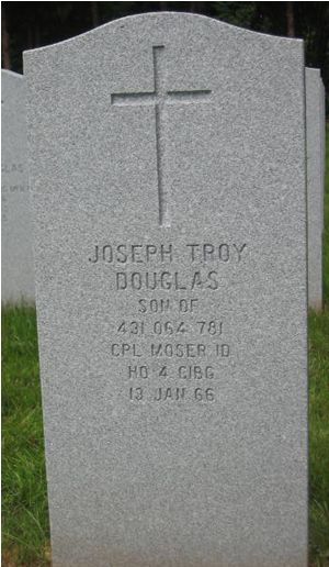 Headstone of Joseph Troy Douglas Moser