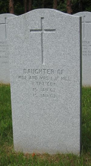 Headstone of Infant Daughter Hill