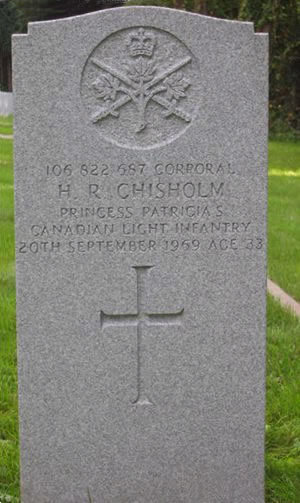 Headstone of H. R. Chisholm