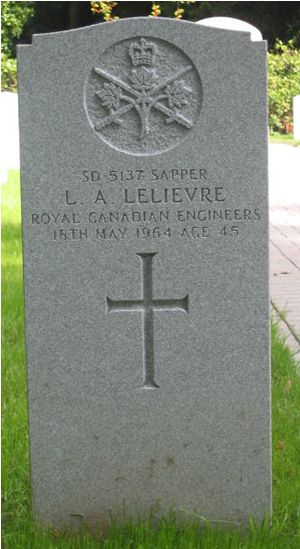 Headstone of L. A. Lelievre