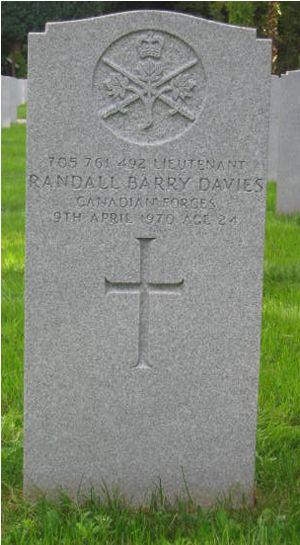 Pierre tombale de Randall Barry Davies