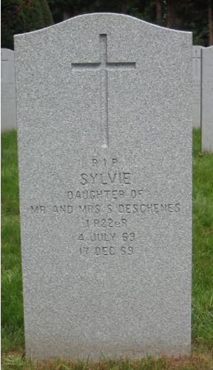 Pierre tombale de Sylvie Deschenes