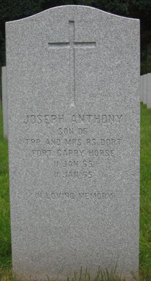 Pierre tombale de Joseph Anthony Dort