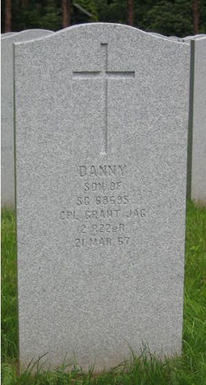 Headstone of Danny Grant