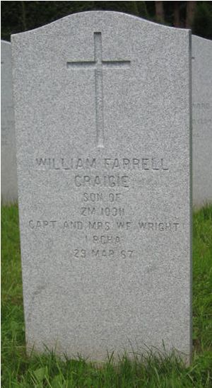 Pierre tombale de William Farell Craigie Wright