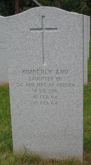 Pierre tombale de Kimberly Anne Hodder