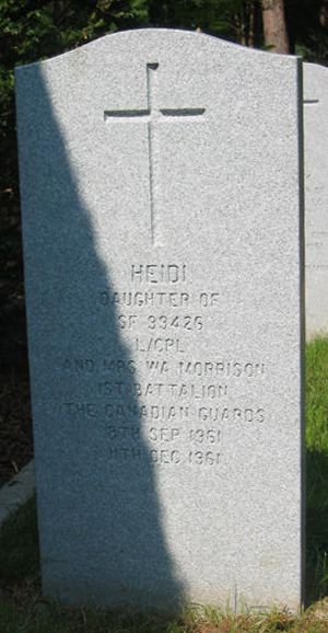 Pierre tombale de Heidi Morrison