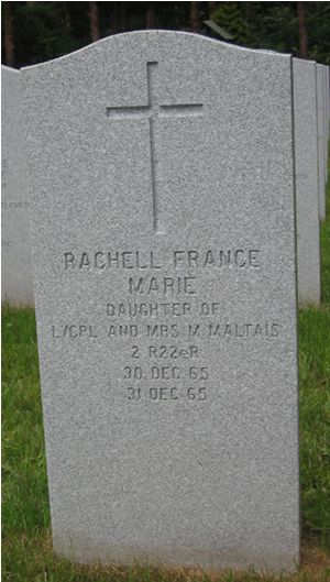 Headstone of Rachell France Marie Maltais