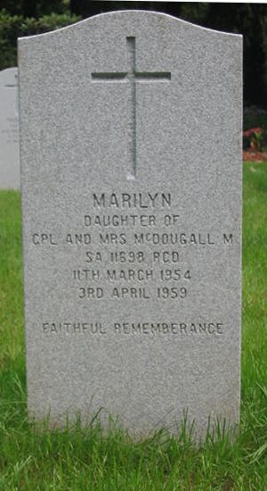 Pierre tombale de Marilyn McDougall