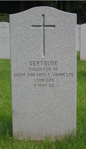 Pierre tombale de Gertrude Vanneste