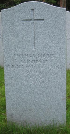 Headstone of Corinna Marie Desforge