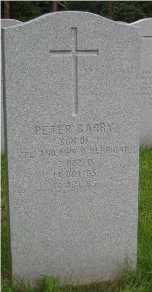 Headstone of Peter Garry Berrigan