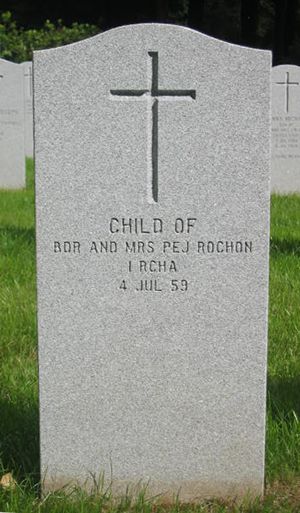 Pierre tombale de Infant Son Rochon