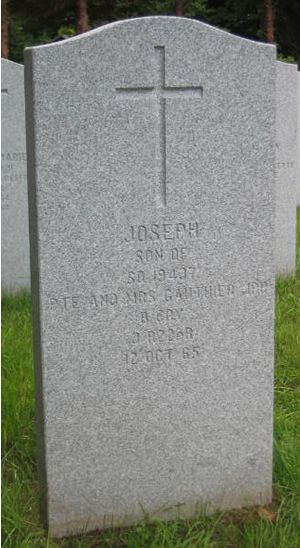 Pierre tombale de Joseph Gauthier
