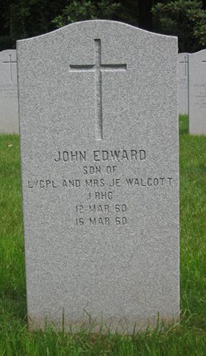Pierre tombale de John Edward Walcott