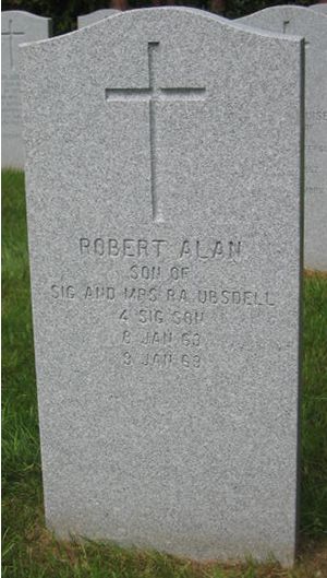 Pierre tombale de Robert Alan Ubsdell