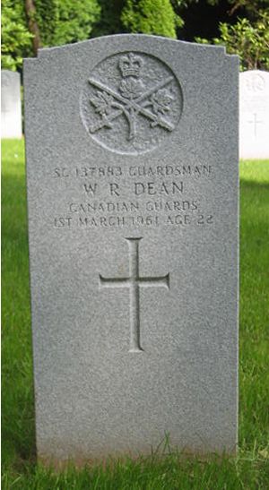 Headstone of W. R. Dean