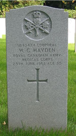 Headstone of W. C. Hayden
