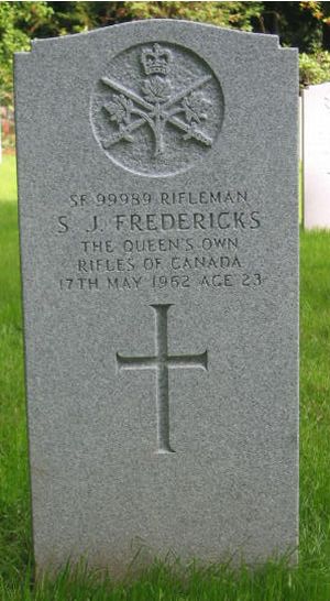 Headstone of S. J. Fredericks
