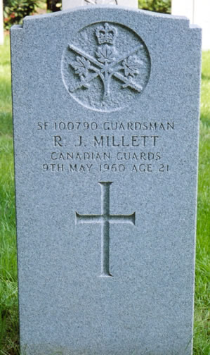 Pierre tombale de R. J. Millett