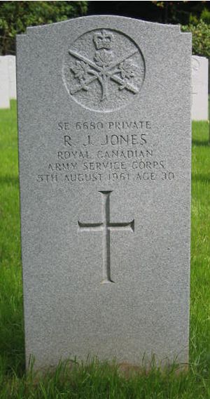 Pierre tombale de R. J. Jones