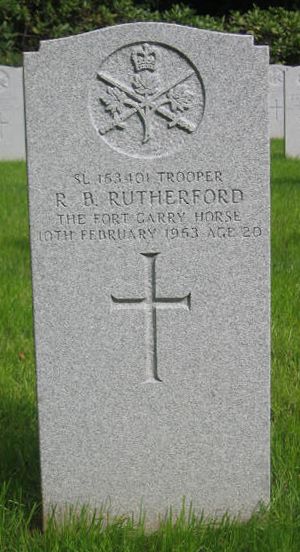 Headstone of R. B. Rutherford