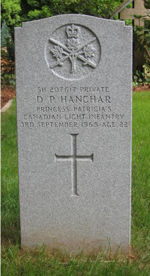 Headstone of D. P. Hanchar
