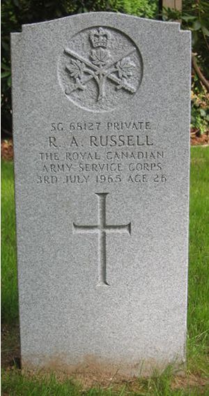 Headstone of R. A. Russell