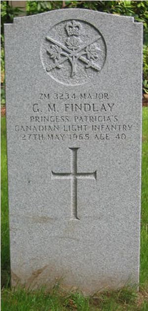 Pierre tombale de G. M. Findlay