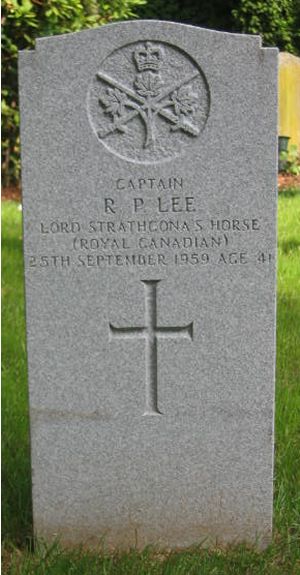 Pierre tombale de R. P. Lee
