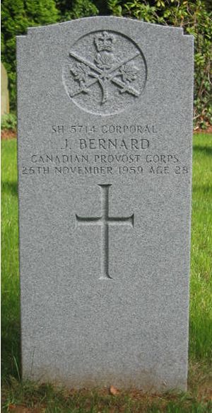 Headstone of J. Bernard