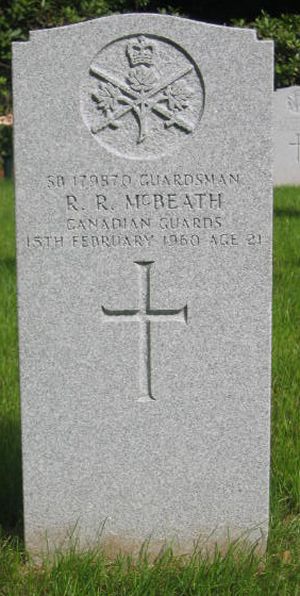 Headstone of R. R. McBeath